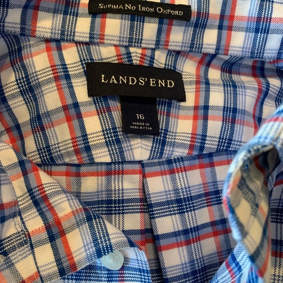 Lands’ End Size 16 short sleeve button-up shirt - Picture 2 of 3